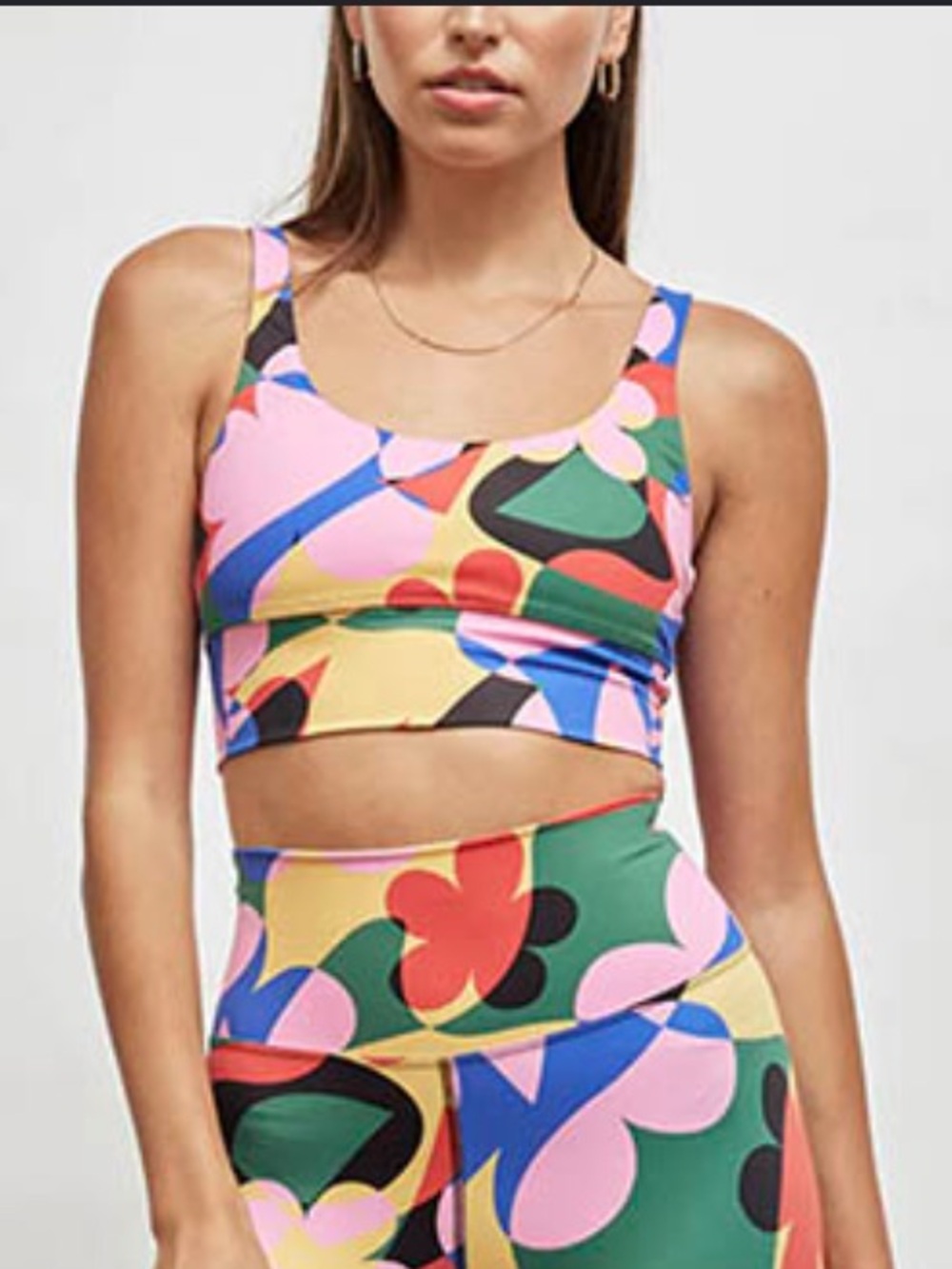 Beach Riot Sports Bra in Preppy Geo Floral